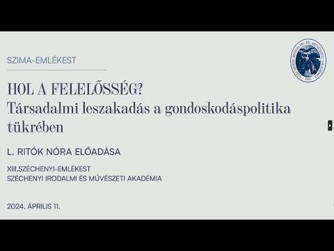 XIII. Széchenyi-emlékest – L. Ritók Nóra előadása (2024.04.11.)