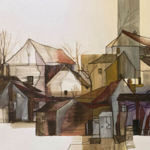 L. Ritók Nóra Bejárat a fehér kapunál (22X30 cm) L. Ritók Nóra Bejárat a fehér kapunál (22X30 cm)