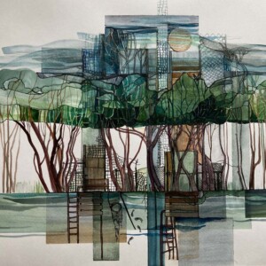 L. Ritók Nóra: Csatornapart (27x37 cm) L. Ritók Nóra: Csatornapart (27x37 cm)